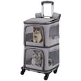 thumbnail image 1 of Mochila transportadora de mascotas con ruedas para perros y gatos pequeños, 1 of 7