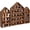 Brown, House-shaped, 15 Compartments, variant on 3-Pc Wooden Shadow Box Shelf for Collectibles Black, 17 Compartments