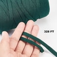 thumbnail image 2 of Flat Polyester Cord Hollow Braid Cord Dark Green 7x1mm 100m/roll, 2 of 7