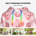 thumbnail image 4 of Sikiie Pigs Head And Donuts Women's Casual Hoodies Long Sleeve Lightweight Pullover Tops Loose Sweatshirt-X-Large, 4 of 7