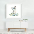 thumbnail image 2 of Zebra, Safari Animals, Jungle Animals, Blue Flowers, Boy Nursery - Illustration Watercolor Animal Floral Flowers Whimsical White Framed Wall Art Print 10 x 10 inches, 2 of 3