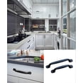 thumbnail image 2 of 10PCS Black Cabinet Handles Drawer Bedroom Furniture Pull Hole Center Distance 96mm, 2 of 5