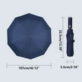 thumbnail image 4 of Hovmgk Windproof Travel Umbrella, Compact Automatic Folding Umbrella with Steel Shaft, Strong Wind Resistance, Portable Waterproof Umbrella with LED Light for Men & Women, Easy Storage, 4 of 6