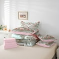 thumbnail image 6 of Manfei Girls Butterfly Bedding Comforter Set 7 Pieces, Pink Rose Floral Queen Bedding Sets, Victorian Pearl Queen Sheet Sets, Microfiber Bedroom Decor, 6 of 8