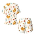 thumbnail image 6 of Rocae Squirrel Maple Leaves And Nuts for Two Piece Sleepwear Pajamas Sets for Women Soft Short-Sleeved Pjs with Lounge Shorts Large, 6 of 9