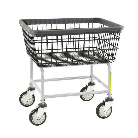 R&B Wire Products 100E-D7 Dura-Seven Anti-Rust Coating Wire Laundry Cart, 2.5 Bushel