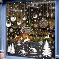 thumbnail image 2 of hojas de pegatinas navideñas para ventanas, pegatinas decorativas navideñas con copos de nieve para ventanas, pegatinas navideñas reutilizables de PVC electrostático para ventanas (Style2), 2 of 5
