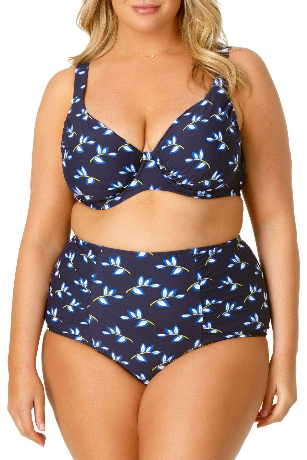 Anne Cole Plus - Shirred Underwire Bikini Top Anne Cole Plus - Shirred Underwire Bikini Top
