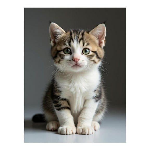 Diamond Art Kits for Adults - 5d Adorable Kitten Portrait Sitting Calmly Diamond Painting for Adults, Diamond Art for Adults Beginners, Diamond Painting Kits for Adults for Home Wall Decor