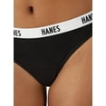 thumbnail image 5 of Hanes Women's Ribbed Cotton Thong Underwear, 3-Pack, 5 of 5