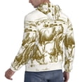 thumbnail image 6 of Balery Cattle Drive By Two Cowboys 1 Pattern Mens Hoodie Kangaroo Pocket Hoodie Pullover Hooded Sweatshirt Ideal for Daily Wear Travel and Home-Large, 6 of 7