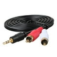 thumbnail image 3 of Unique Bargains Adaptateur de Câble Audio M/M pour Écouteurs 4,7 Pi 3,5 mm à 2 RCA Rouge Noir Blanc, 3 of 7
