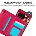 thumbnail image 6 of Compatible with Google Pixel 9a Case, with PU Leather Credit Card Holder Magnetic Back Stand Cell Accessories Flip Purse Slim Design Phone Cover for Google Pixel 9a Women Men, Rose, 6 of 9