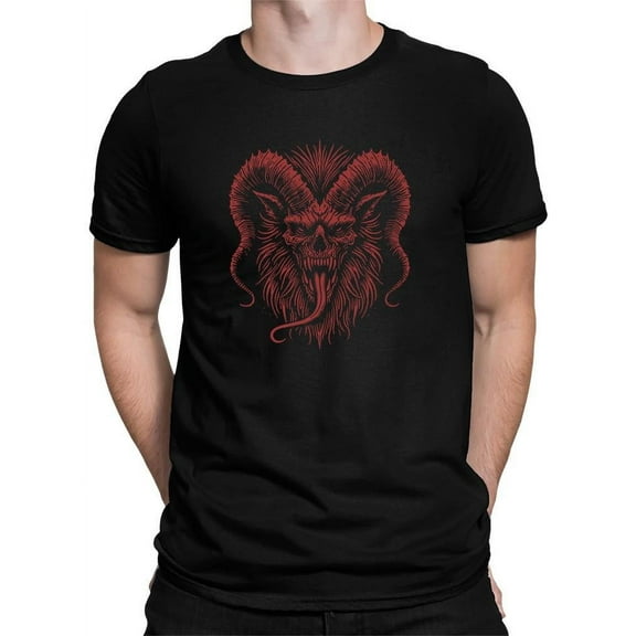 Krampus Skull Dark Christmas Men's Tshirt