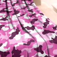 thumbnail image 3 of Purple Pink Camo Classic Shapes Pattern Blanket,Comfortable Soft Flannel Throw Blanket,All Season,Warm Lightweight Blankets for Sofa Bed Couch Living Room Chair,40"x50", 3 of 4