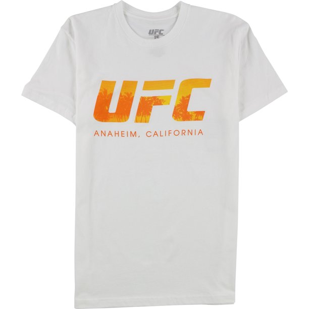 Camiseta gráfica de Anaheim California de UFC para hombre, blanca, pequeña