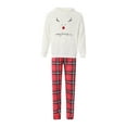 thumbnail image 1 of Christmas Family Pajamas Set Xmas Nightwear Clothing Outifts Deer Embroidery Tops+Trousers/Romper, 1 of 8