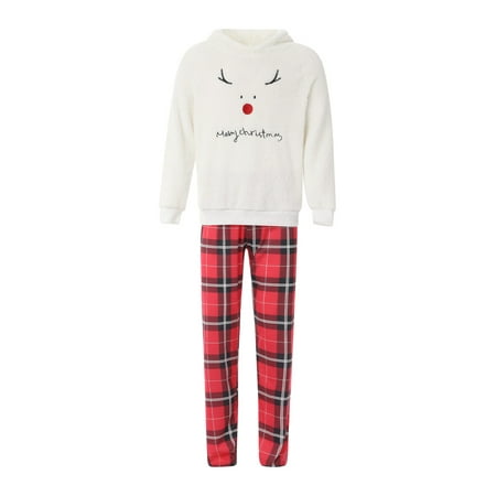 

Christmas Family Pajamas Set Xmas Nightwear Clothing Outifts Deer Embroidery Tops+Trousers/Romper