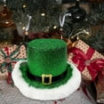thumbnail image 5 of FVDPWYE Christmas Top Hat Comfortable Decor Elf Hat for Winter Cosplay Role Play Holiday Green, 5 of 8