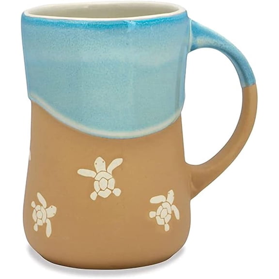 Cape Shore Wave Tea Mug Cup, Turtle Gifts for Birthday Christmas, 16 Oz