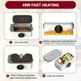 thumbnail image 2 of Electric lunch box food heater, portable food heater, hot lunch heater to heat adult lunch box,, 33.81oz large capacity fast self-heating, suitable for office, car, travel, party, camping, 2 of 5