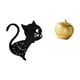 thumbnail image 5 of Reloj de pared con forma de gato, bonito reloj de pared para guardería, sala de juegos, escultura de fruta para interiores, decoración de resina, esta, 5 of 8