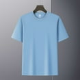 thumbnail image 6 of yillto Mens Basic Shirts Big and Tall Short Sleeve Crew Neck Slim Tees Solid Color Tshirts S-4XL, 6 of 7