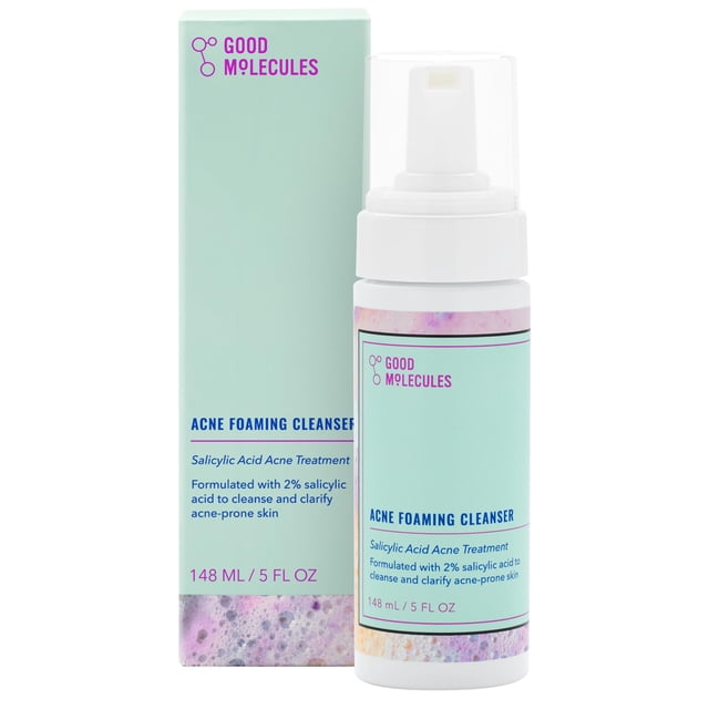 Espuma antiacné Cleanser Good Molecules con ácido salicílico, 148 ml