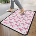 thumbnail image 4 of Pink Breast Cancer and Pioneer Flower Door Rugs,Washable Non Slip Door Mats Indoor,Decorative Door Mats,Entry Mat Indoor for Entrance,Bedroom,Kitchen,Bathroom,30"x17", 4 of 6