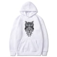 thumbnail image 2 of Sudadera gruesa con capucha para hombre, ropa deportiva con estampado de cara de búho, de gran tamaño, cómoda, para invierno y otoño, 2 of 3