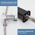 thumbnail image 5 of Homevacious Conector De Grifo De Cocina De Baño De 40 Pulgadas De Largo, Manguera De Suministro Trenzada, Rosca De Conexión De Grifo De Fregadero De Acero Inoxidable De Compresión Hembra De 3/8 Pulgad, 5 of 5