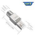 thumbnail image 3 of 2 Pcs For Rj45 CAT6A/CAT7/CAT8 Connectors Tool Free Shielded Toolless Modular Network Plug For Installation Ca, 3 of 5