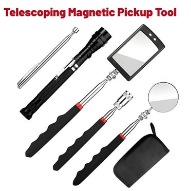 Telescoping Magnetic Pickup Tool Set - 5Pcs Heavy Duty Mechanic Pickup Set with Car Needle Pick Tool & Flex Combo Kit for Automotive Repair, Home, Workshop