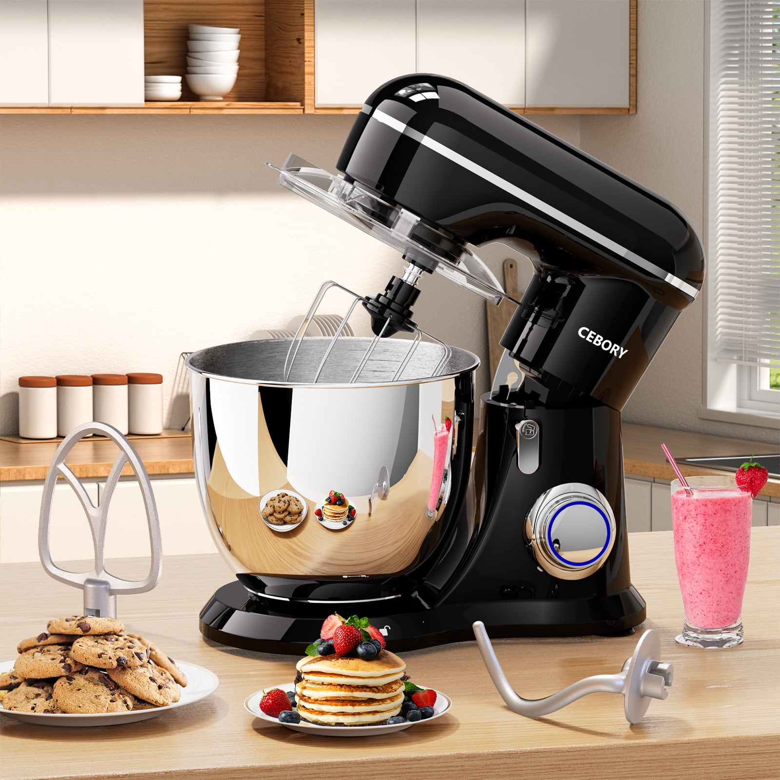 Cebory 3-In-1 Stand Mixer, 6.5 Qt Tilt-Head, 10-Speed photo 6