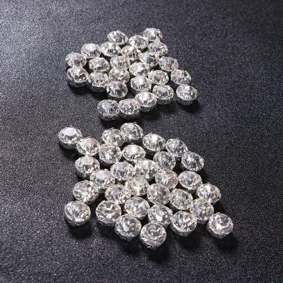 SOPOTUTU Sew-On Jewels Rhinestones Crystal Claw Glass with Silver Backing 144 Pieces for Sewing and Craft Projects