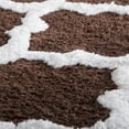 thumbnail image 2 of Lavish Home 24 x 60 Inch Bathroom Rug - Non Slip Cotton Bath Mat (Brown), 2 of 3