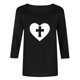 thumbnail image 2 of TaTaai Spring Top for Women Easter Cross Print 3/4 Sleeve Round Neck Casual Loose Fit T Shirt Fashion Blouse Soft Lightweight for Summer Daily Outing Gift, 2 of 6