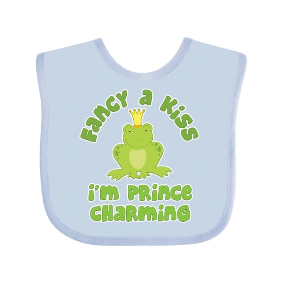 Inktastic Fancy a Kiss I'm Prince Charming Boys Baby Bib