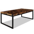 thumbnail image 3 of vidaXL Table Basse Résine de Teck 110x60x40 cm Noir et Brun, 3 of 5