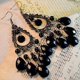 thumbnail image 2 of Bohemian Black Long Dangle Earrings for Women Girls Ethnic Retro Gypsy Beads Tassel Hook Earrings, 2 of 4