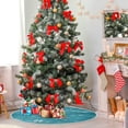 thumbnail image 4 of FMSHPON Merry Christmas Snowflake Xmas Christmas Tree Skirt Stand Mat for Holiday Party Decoration Indoor Outdoor 36 inches, 4 of 6