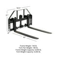 thumbnail image 2 of Titan Attachments 46" Pallet Fork Frame Attachment with 42" Fork Blades Skid Steer Quick Tach, 2 of 8
