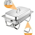 thumbnail image 4 of Garvee 8 Qt Chafing Dish for Buffet Set, Stainless Steel Buffet Servers, 2 Pack, Silver, 4 of 6