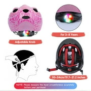 Atphfety Toddler Kids Bike Helmet Set with LED Light