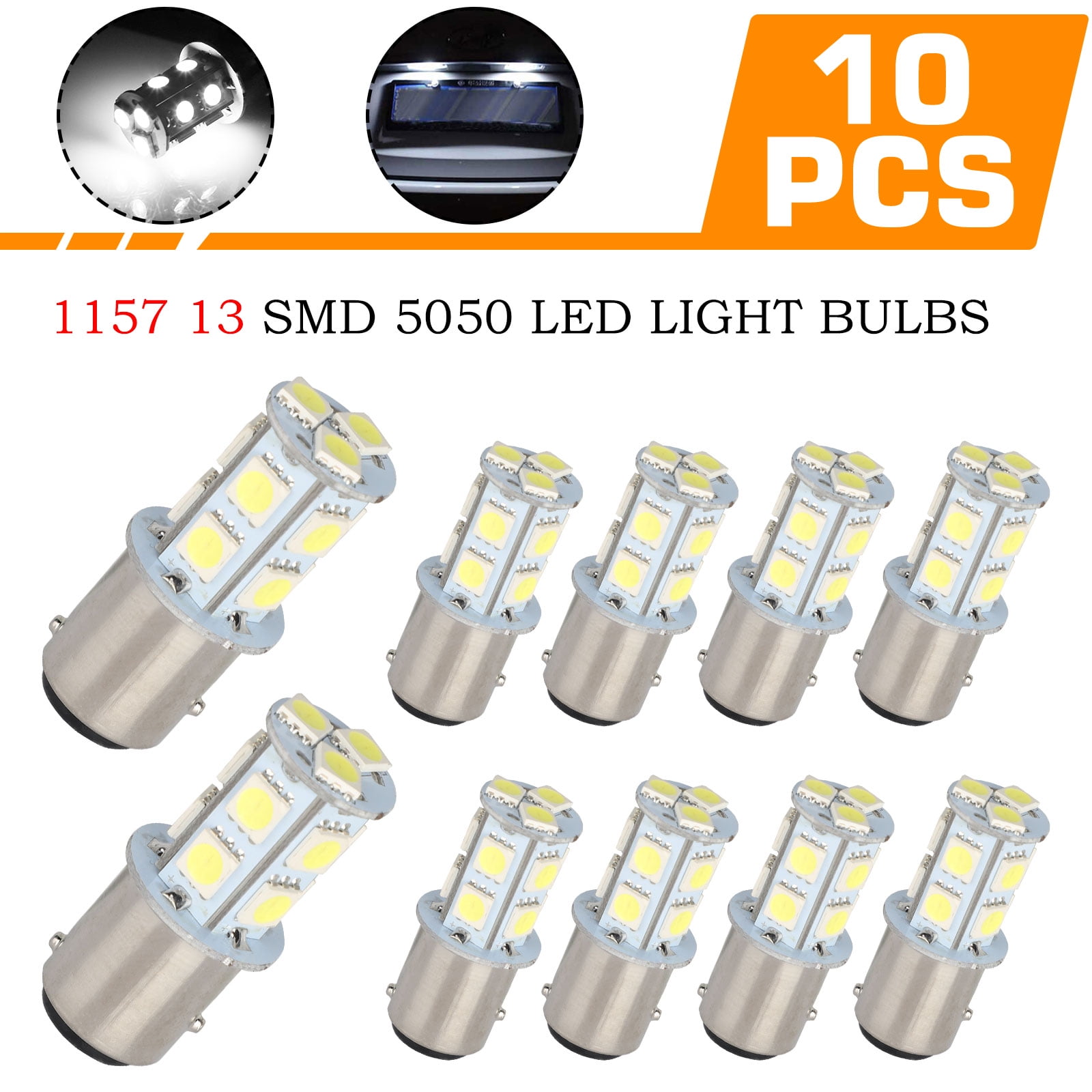 1157 LED Bulbs Parking Lights Pack of 2 Brilliant Red Turn Signal Lights LIGHSTA Super Bright 24-SMD 9-30V 2057 2357 7528 1157A BAY15D LED Bulbs with Projector for Brake Tail Lights 