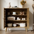 thumbnail image 3 of Heynemo Accent Cabinet with Doors, Entryway Cabinet with Oak Legs, Wooden Decorative Sideboard Cabinet with Adjustable Shelf & Doors for Living Room, Entryway, Dining room, Natural, 3 of 6