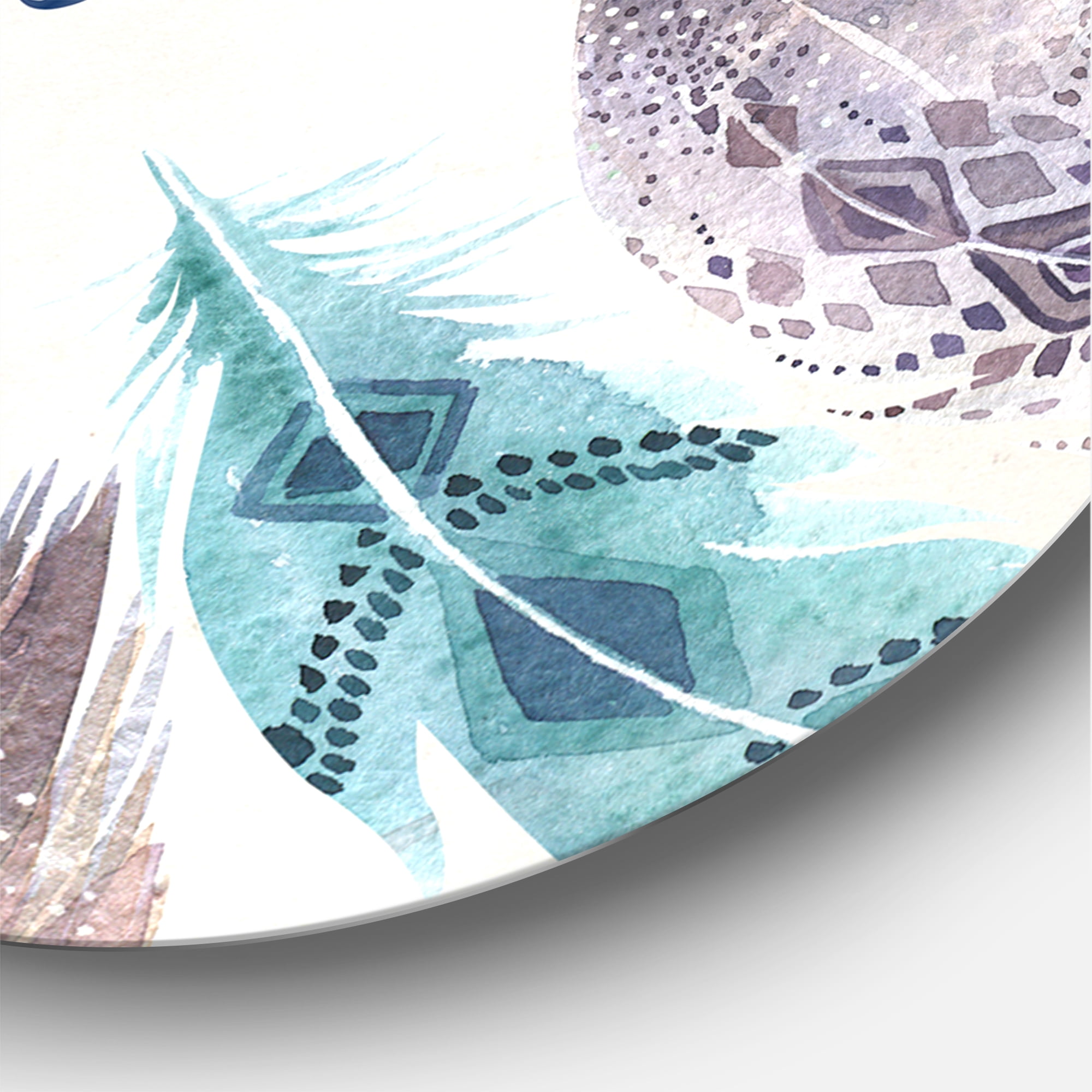 Vital Blue Feathers Oh My 11 in x 11 in Painting Art Prints, by Designart