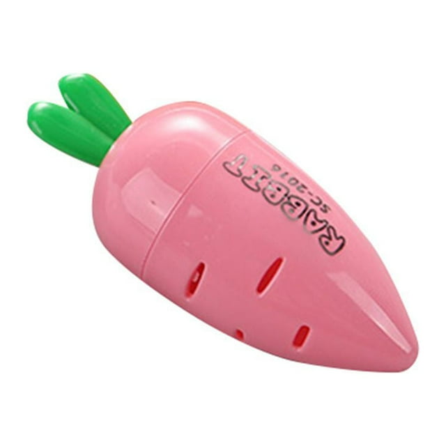 Baohd Cartoon Carrot Pencil Sharpener Cute Hand Rotating Portable Mini Home Office Study Stationery Gifts Kids Color Random 1 1Set