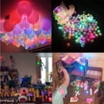 thumbnail image 4 of Paquete de 100 globos luminosos LED multicolores, mini bolas de luces LED de arcoíris redondas para globos de linternas de papel, uso interior y exterior, suministros para fiestas de cumpleaños, 4 of 5