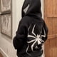 thumbnail image 5 of Suéter de manga larga con capucha y cremallera con estampado de araña estilo hip hop, estilo gótico, Harajuku, Y2K, para parejas, 5 of 5